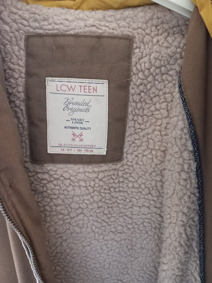 Bej Erkek Çocuk Düğmeli Kaban - Görsel 5