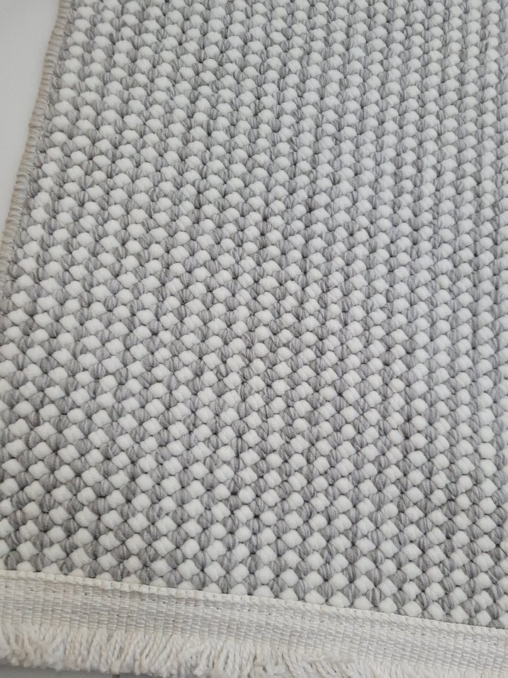 Gri Modern Bukle hali - Görsel 4