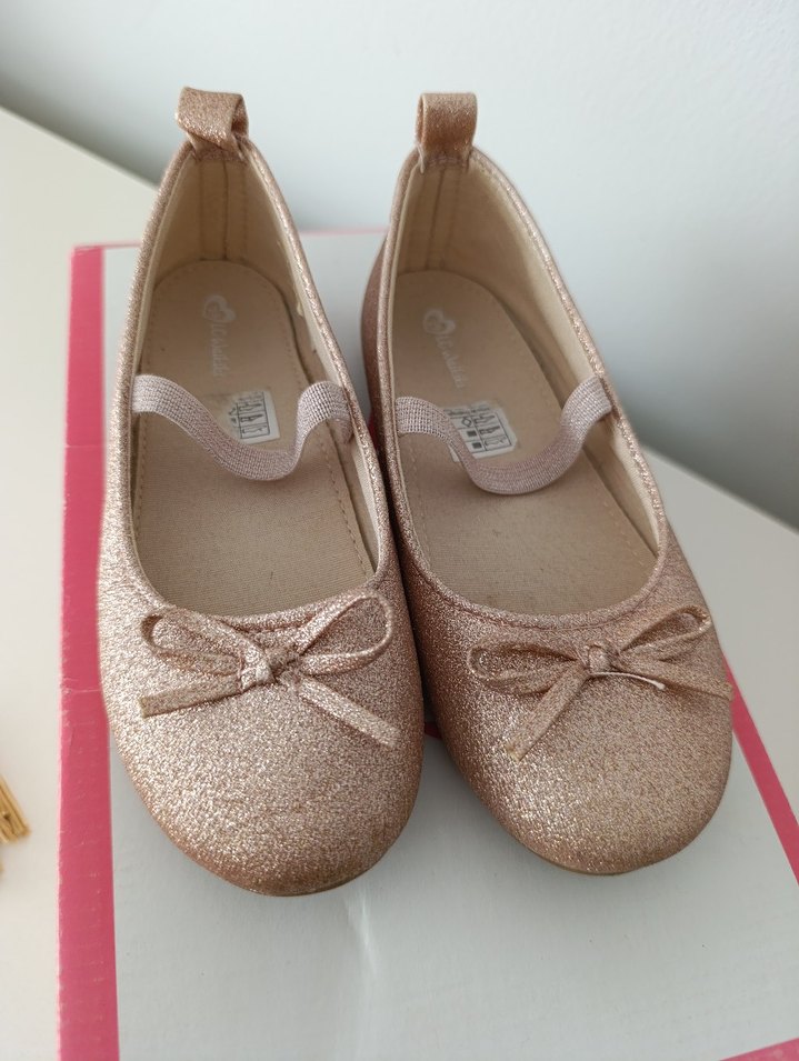 Kız Çocuk Elastik Bantlı Pembe Babet - Görsel 4