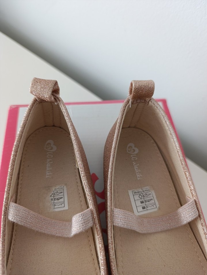 Kız Çocuk Elastik Bantlı Pembe Babet - Görsel 2