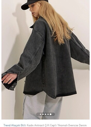 l Beden oversize kot denim ceket