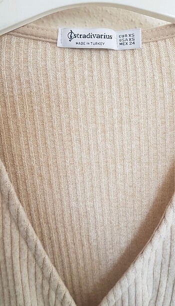 xs Beden ten rengi Renk Stradivarius Kruvaze Yaka Top