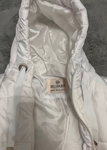 Beyaz Fermuarlı Midi Street Wear Kadın Mont - Görsel 6