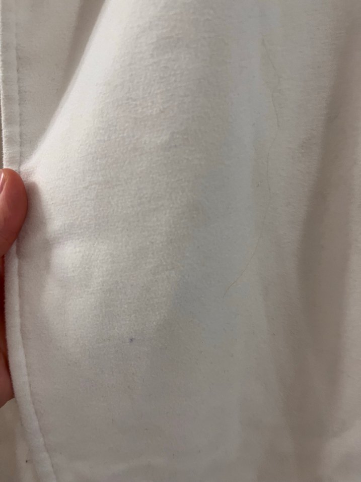 Beyaz Uzun Keten Kadın Kaban - Görsel 3