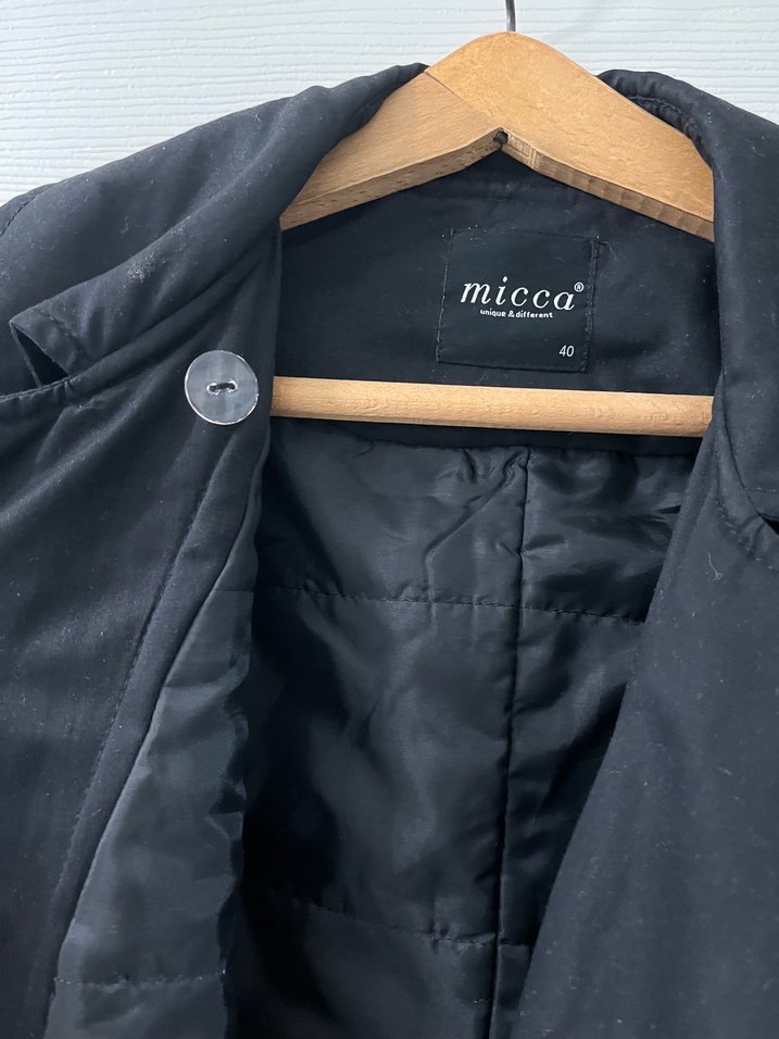 Siyah Kadın Uzun Trenchcoat Kemerli - Görsel 5