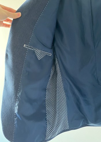 Mavi Düğmeli Erkek Takım Ceketi - Görsel 4