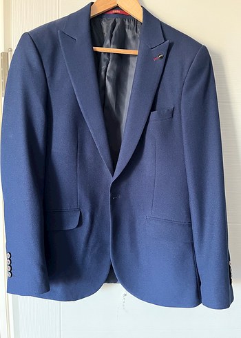Mavi Düğmeli Erkek Takım Ceketi - Görsel 8