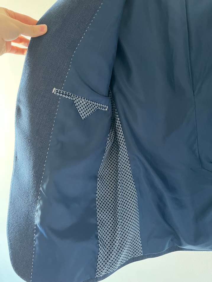 Mavi Düğmeli Erkek Takım Ceketi - Görsel 4