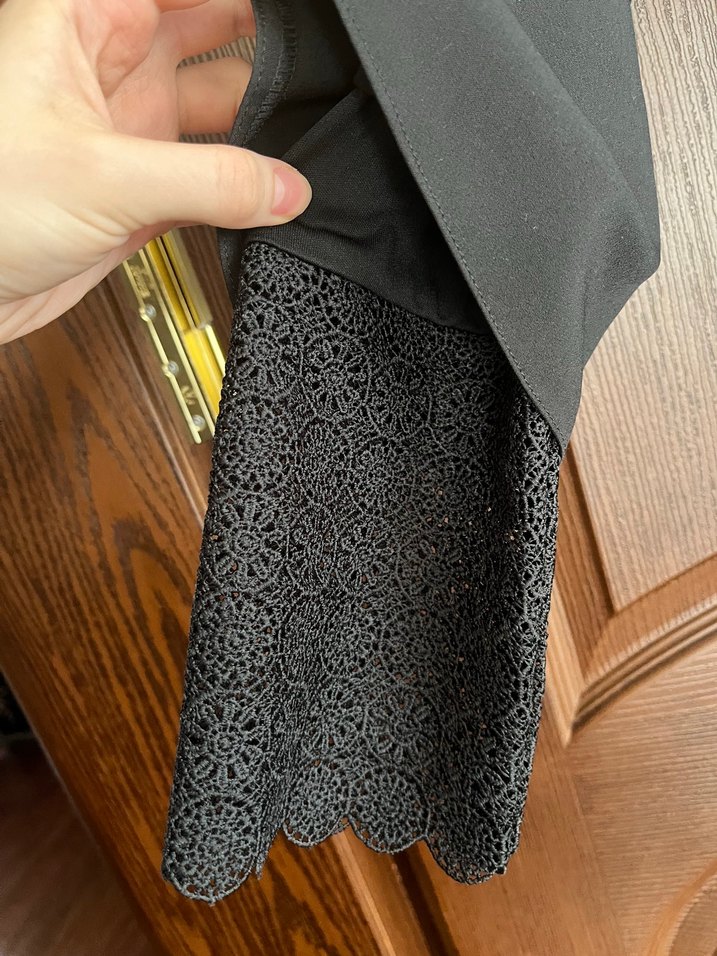 Siyah Uzun Kollu Kemerli Kadın Elbise - Görsel 3