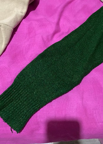 İnci Detaylı Yeşil Triko Kazak - Görsel 3