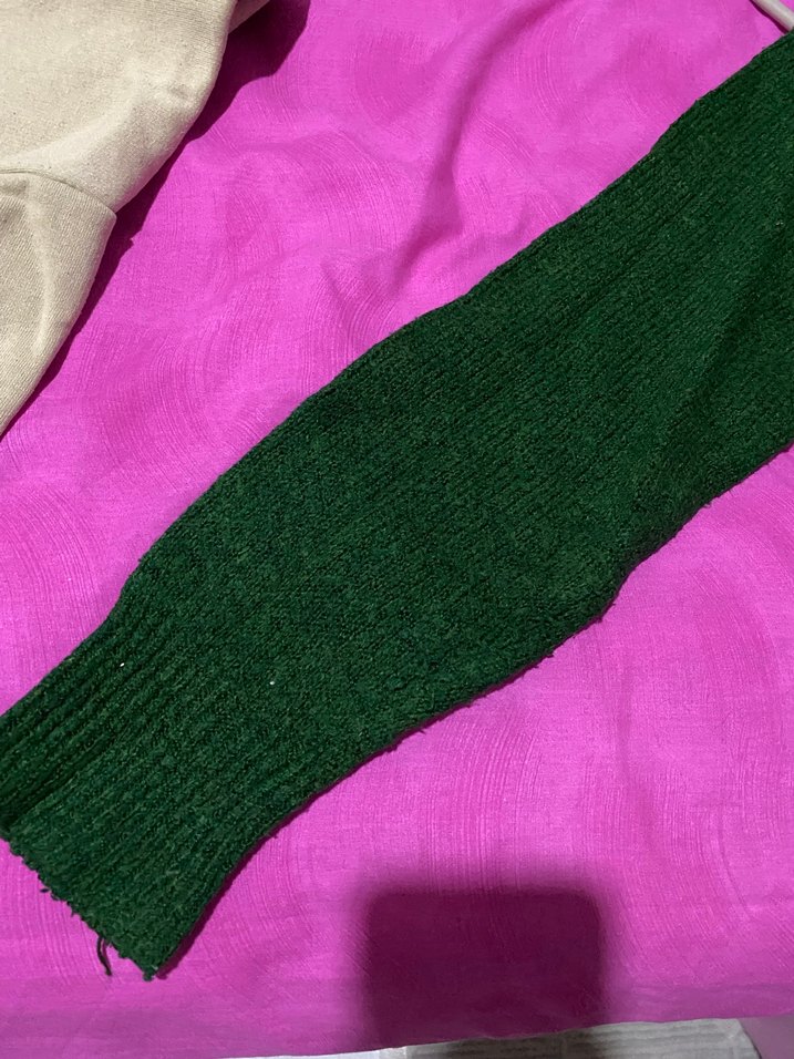 İnci Detaylı Yeşil Triko Kazak - Görsel 3