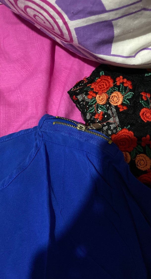 Mavi Uzun Kollu Kadın Bluz - Görsel 3