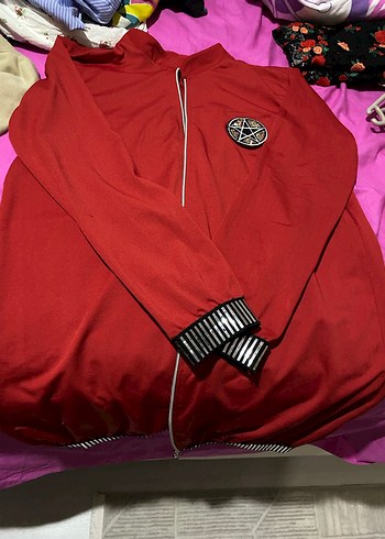 Kırmızı Fermuarlı tunik - Görsel 2