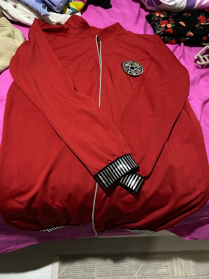 Kırmızı Fermuarlı tunik - Görsel 2