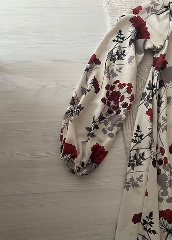 Uzun Kollu Bohem Desenli Uzun Elbise - Görsel 4