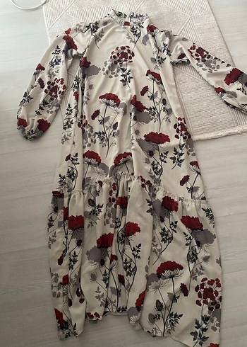 Uzun Kollu Bohem Desenli Uzun Elbise - Görsel 2