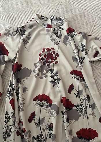 Uzun Kollu Bohem Desenli Uzun Elbise - Görsel 3