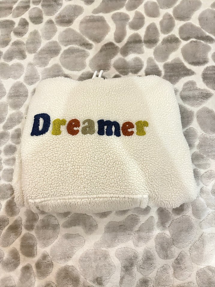 Kapüşonlu Beyaz Peluş Sweatshirt - Görsel 4