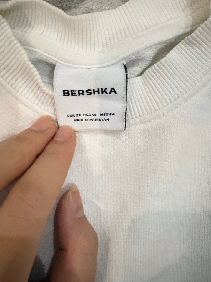 Beyaz Uzun Kollu Basic Sweatshirt - Görsel 2