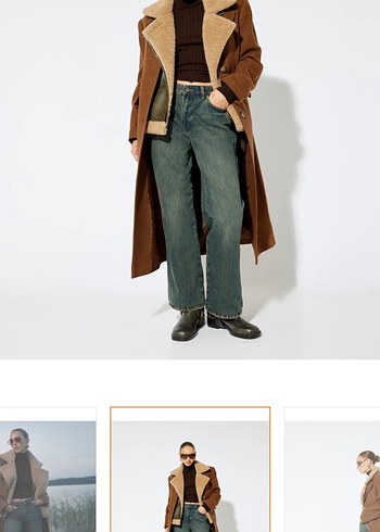 Koton Kemerli Loose Fit Kadın Denim Pantolon