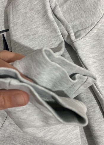 Gri Stone Island Baskılı Erkek Sweatshirt - Görsel 7