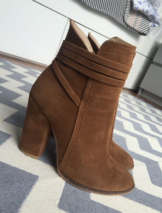 Taba Rengi Süet 39 Numara Bootie