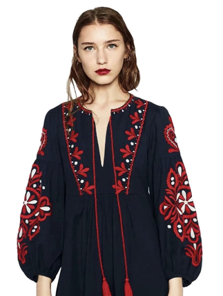 ZARA model etnik desenli folk elbise S/M 