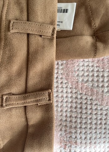 Kahverengi Kadın Süet Pantolon - Görsel 4