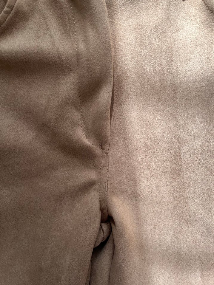 Kahverengi Kadın Süet  Pantolon - Görsel 5