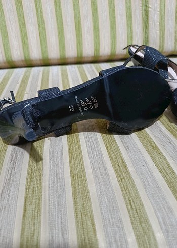 siyah sim Desenli Stiletto Topuklu Kadın Ayakkabı - Görsel 3