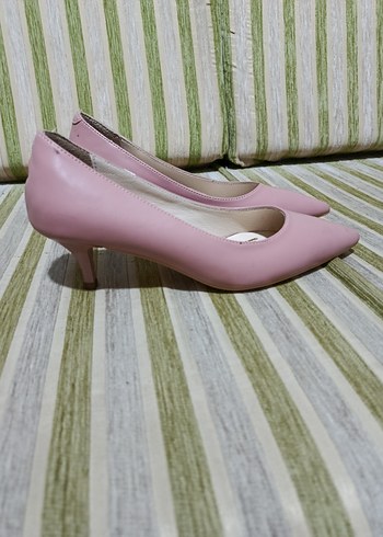 Pembe Minimalist Stiletto Topuklu Kadın Ayakkabı - Görsel 2