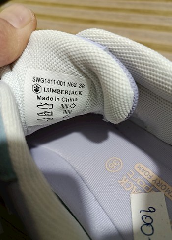 Kadın Çok Renkli Bağcıklı Dolgu Topuk Spor Ayakkabı - Görsel 4