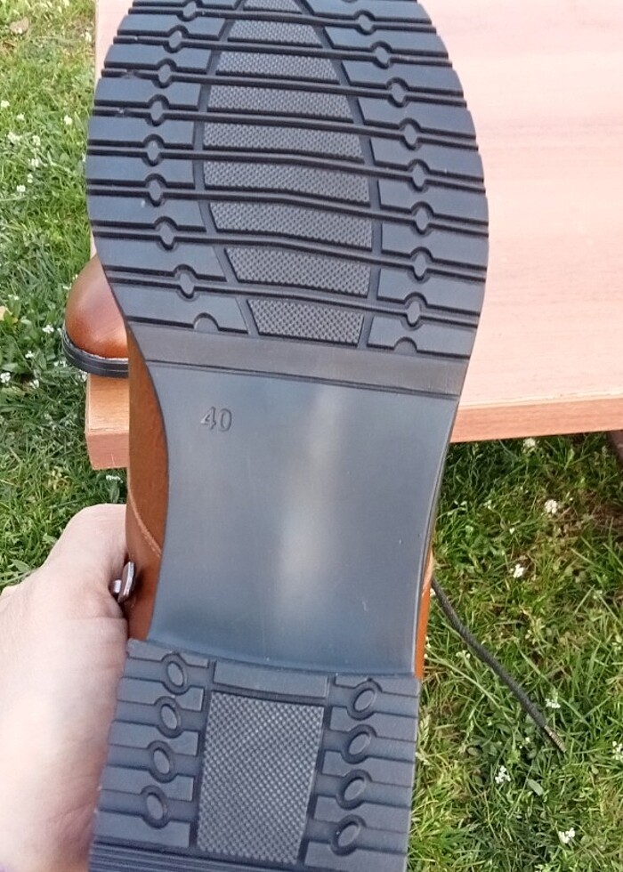 Taba rengi kadin bot - Görsel 3