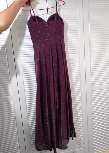 Mor Simli Abiye Elbise - Görsel 3