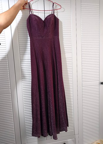 Mor Simli Abiye Elbise - Görsel 2