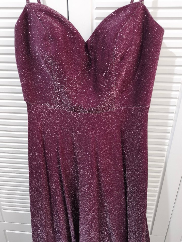 Mor Simli Abiye Elbise - Görsel 4