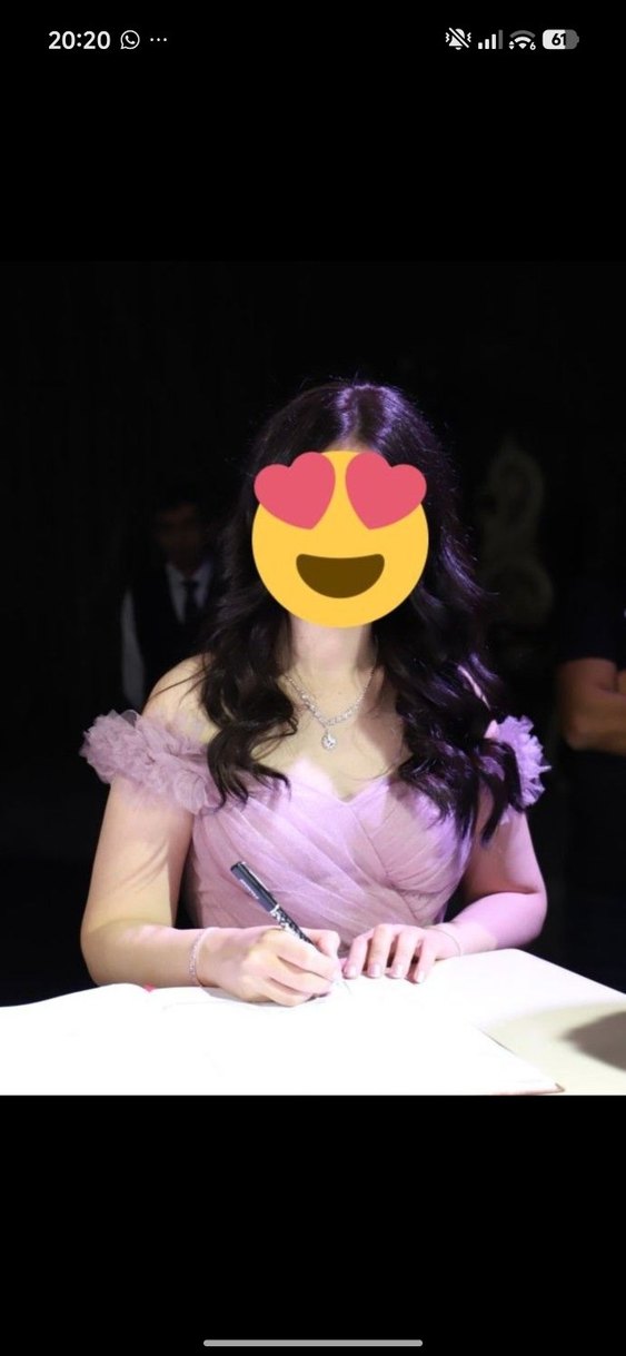 Lila Tüllü Abiye Elbise - Görsel 3