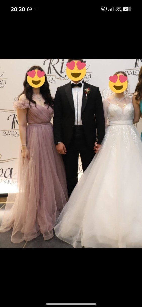 Lila Tüllü Abiye Elbise - Görsel 5