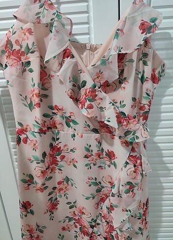 Trendyolmilla çiçek desenli elbise - Görsel 8