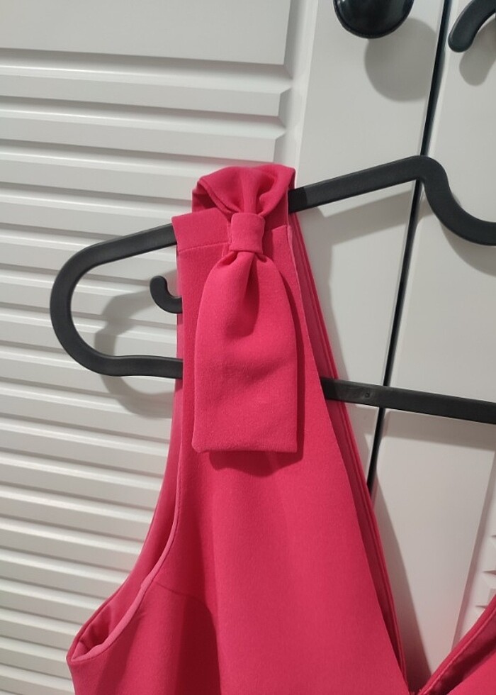 Trendyolmilla fuşya elbise - Görsel 3