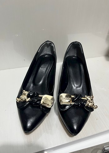 Klasik Siyah Tokalı Topuklu Kadın Ayakkabı - Görsel 2