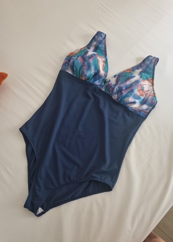 Kadın Mavi Batik Desenli Şık Mayo - Görsel 2