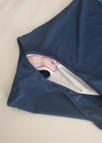 Kadın Mavi Batik Desenli Şık Mayo - Görsel 5