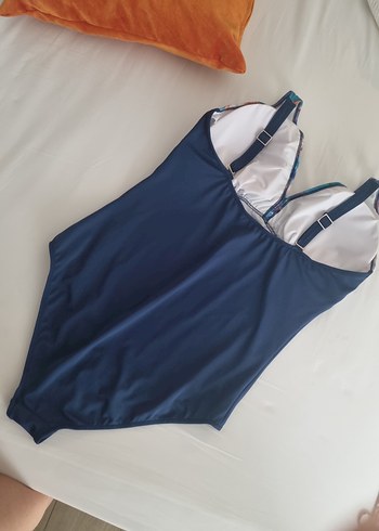 Kadın Mavi Batik Desenli Şık Mayo - Görsel 3