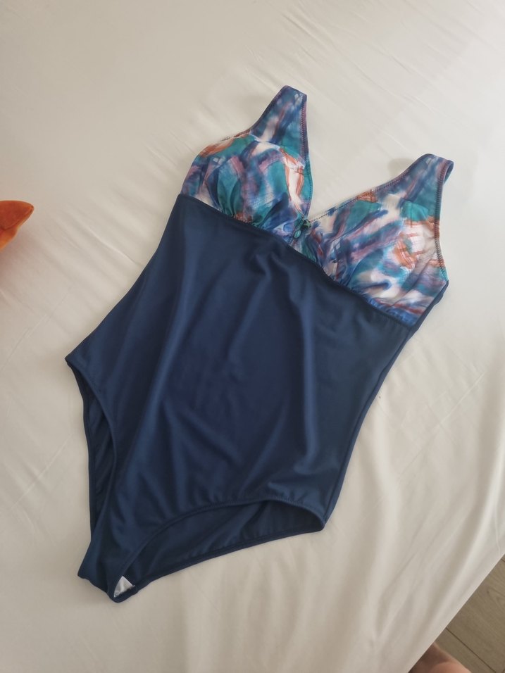 Kadın Mavi Batik Desenli Şık Mayo - Görsel 2