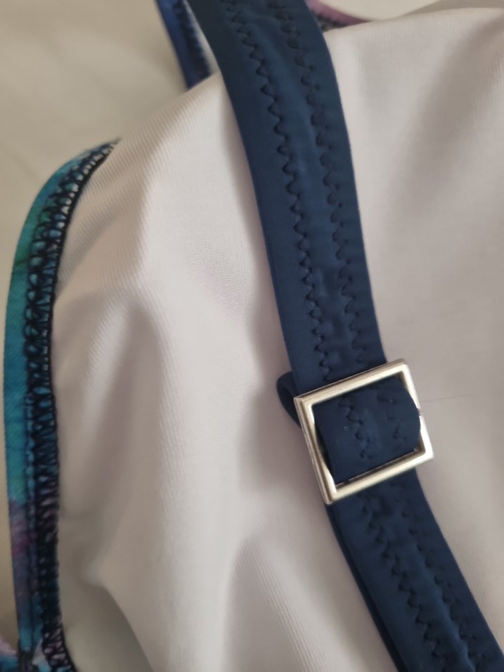 Kadın Mavi Batik Desenli Şık Mayo - Görsel 4