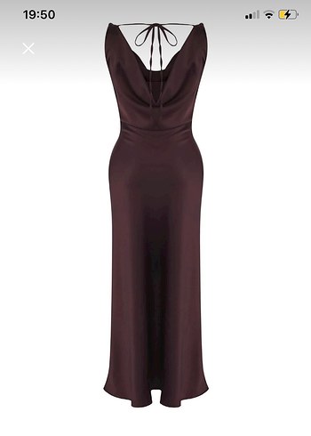 Kahverengi abiye elbise hiç kullanılmadı - Görsel 2