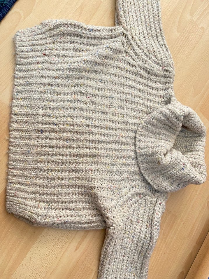 Bohem Tarz Bej Örgü Kazak - Görsel 3