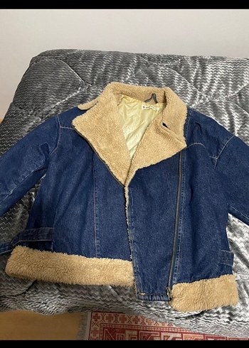 Kadın Mavi Kürklü ceket - Görsel 4