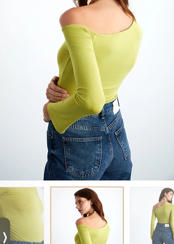 Kadın Haki Kayık Yaka Dar Kesim Bluz - Görsel 2